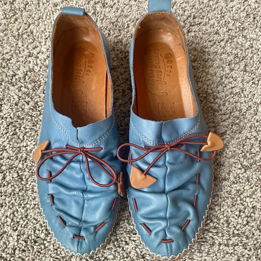 Spring Step Blue BERNA Shoes - Picture 3 of 10